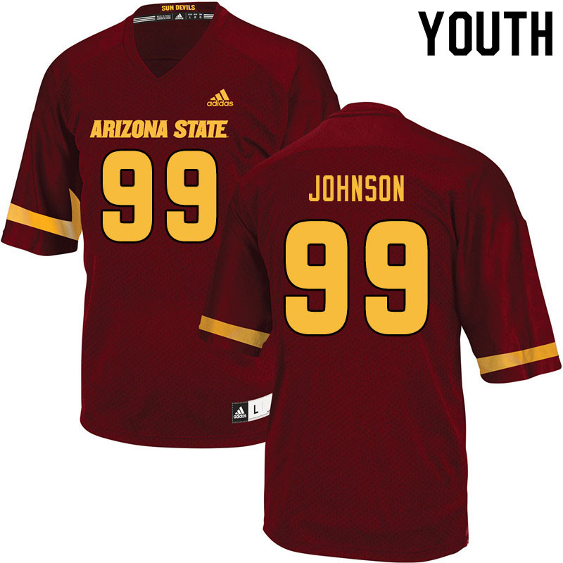 Youth #99 Amiri Johnson Arizona State Sun Devils College Football Jerseys Sale-Maroon